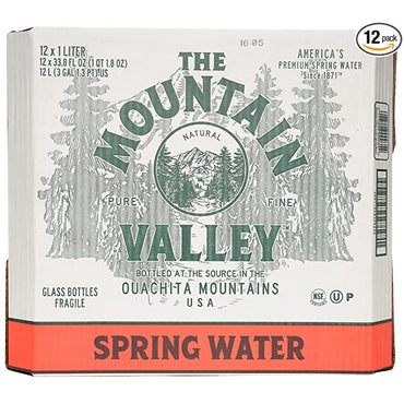 Mountain Valley Water, Water Spring, 33.8 Fl Oz, 12 Pack