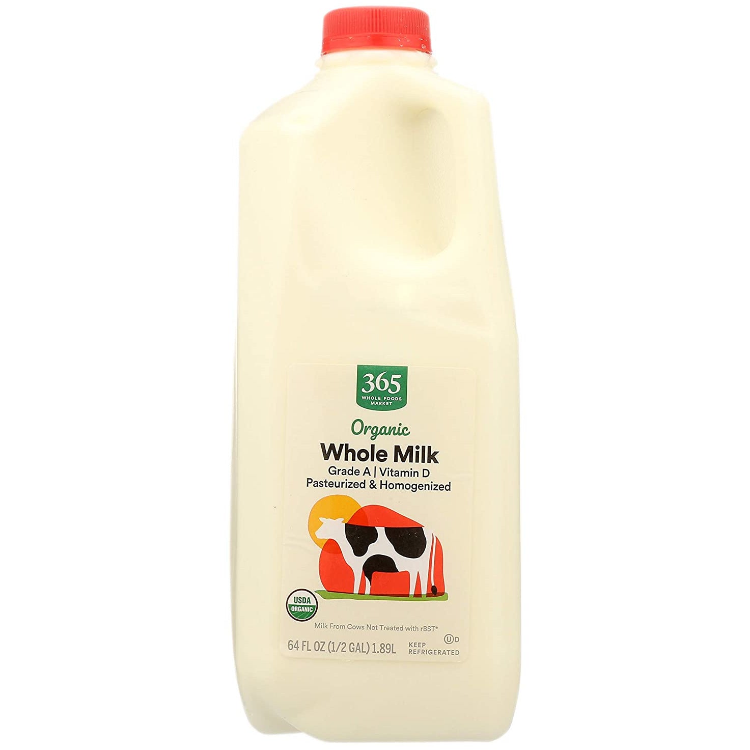 Organic Grade A Milk, Whole, 64 Fl Oz