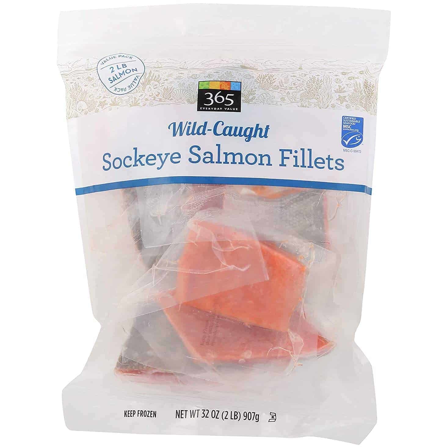 Frozen Wild Caught Seafood Sockeye Salmon Fillets 32 Ounce Oasis